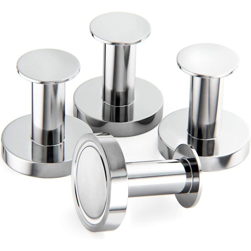Magnetische Wandgarderobe Mit 4 Stabilen Chromhaken Und Neodym-magnet Für Mäntel, Taschen Und Mehr