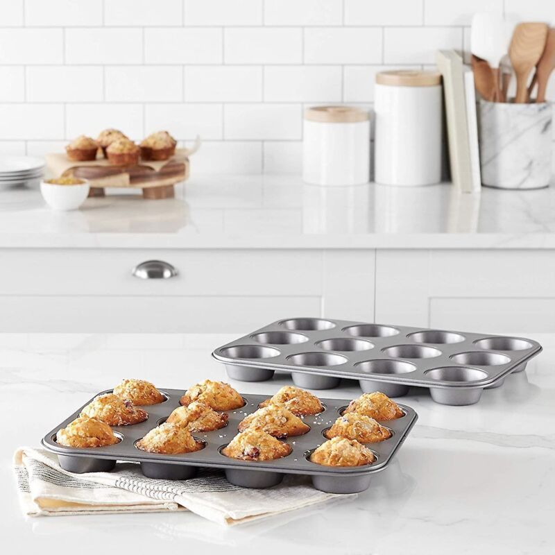 Antihaftbeschichtete Muffinform Aus Kohlenstoffstahl, 2er-set
