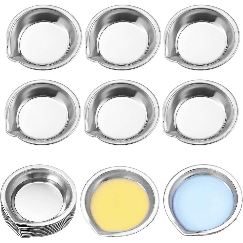 Set Mit 12 Runden Edelstahl-farbpaletten