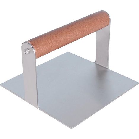 Fleischpresse Und Fleischwolf Aus Edelstahl Mit Quadratischem Holzgriff