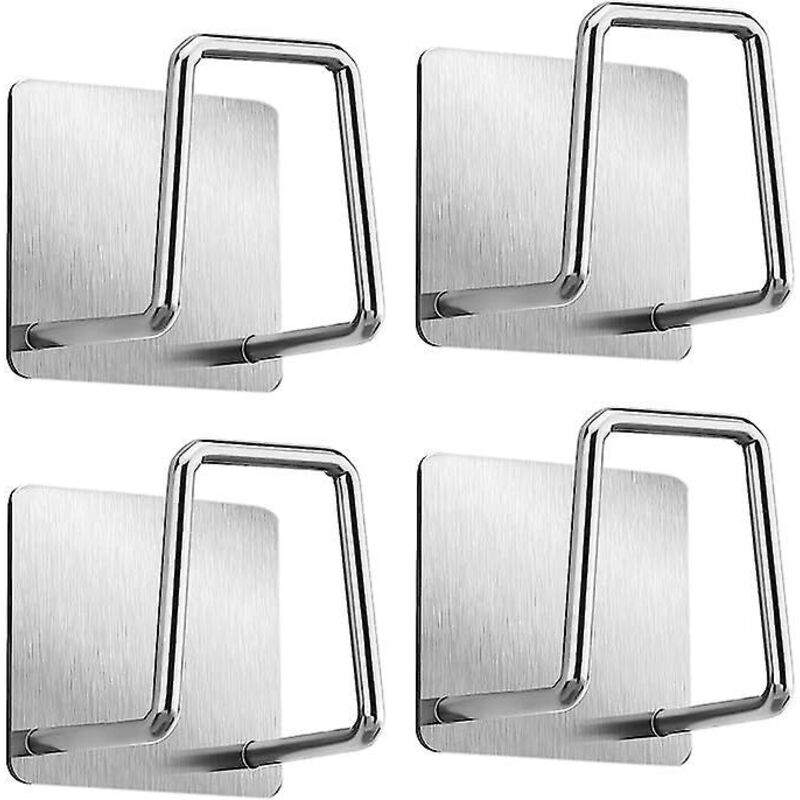 Selbstklebender Schwammhalter Aus Edelstahl Für Küchen- Und Badezimmerspülen - Silber (4er-set)