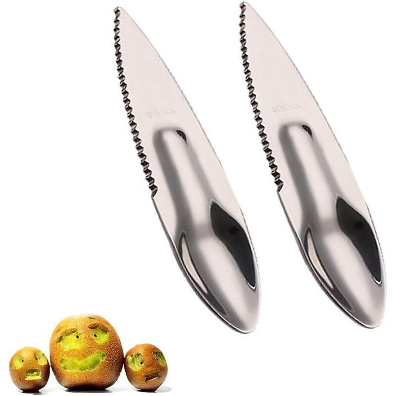 2-in-1 Edelstahl-löffelset Für Avocado Und Kiwi