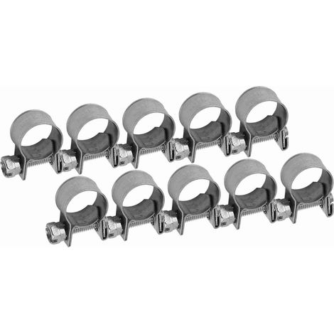 10 Mini-schlauchschellen Für Kraftstoffschläuche, Edelstahl, 6 Mm–20 Mm