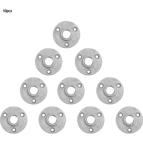 10 Stück Gewindebodenflansche Dn15 65 Mm, 3 Löcher Aus Aluminiumlegierung/gusseisen, Basis Für Rohrleitungen