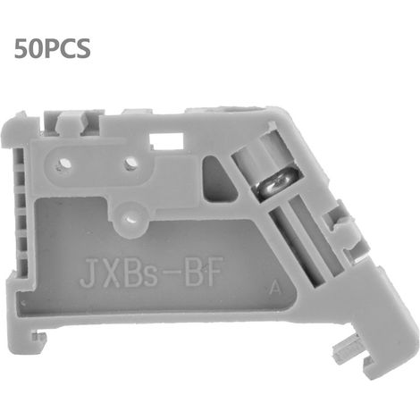 50 Graue 35-mm-endanschläge Für Din-schienen-klemmenblock, Montageclips (modell 13)