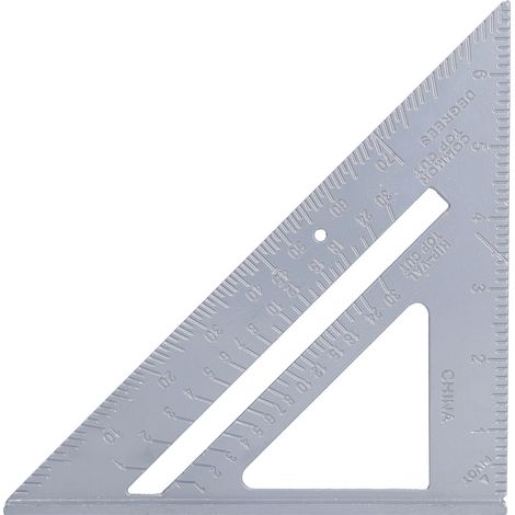 7-zoll-dreiecklineal Aus Aluminiumlegierung, 45/90 Grad, Verstärktes Messwerkzeug Für Holzbearbeitung Und Bastelarbeiten