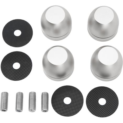 Lautsprecher-isolationsfüße Aus Aluminiumlegierung, Silberne Antivibrationshalterungen Für Audioverstärker