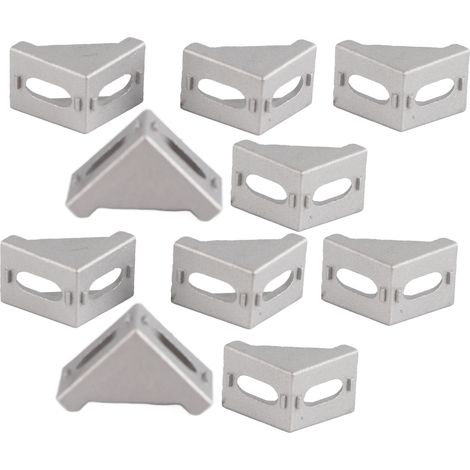 10 Stück Eckverbinder Aus Aluminiumlegierung, 28 X 28 Mm, Rechtwinklige Befestigungen Für Regale Und Möbel