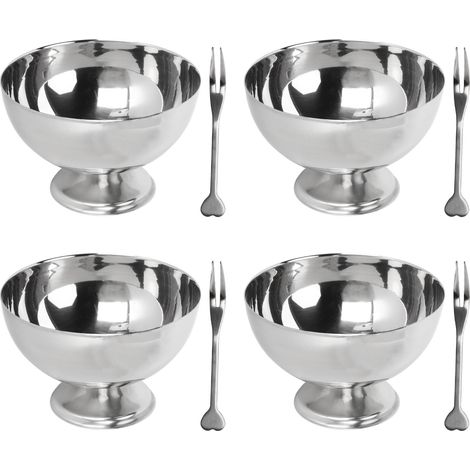 Dessertschalen Aus Edelstahl, Bruchfest, Rostfrei, Ideal Für Eisdielen, Hotels Und Restaurants