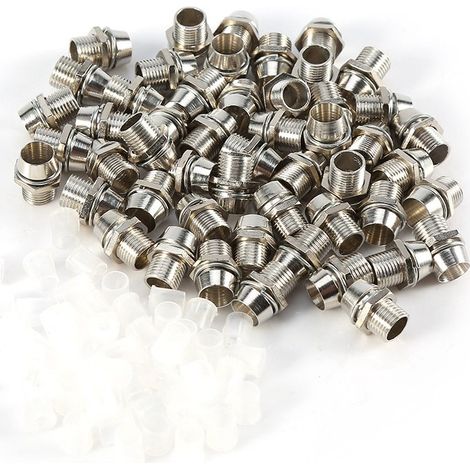 50 Silberne Led-halterungen Mit 5-mm-gewinde Für Display-panels, 50er-packung, 8-mm-befestigung