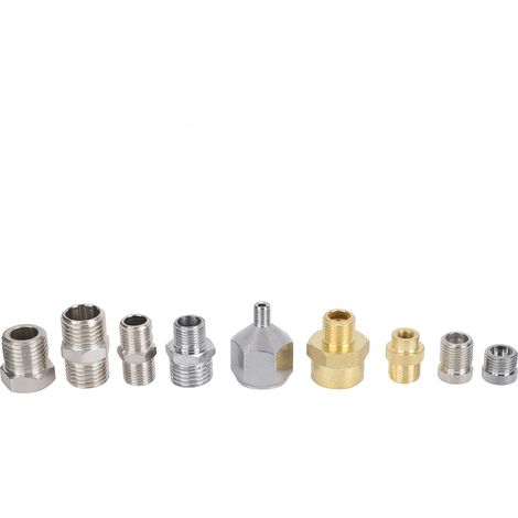 Set Mit 9 Steckverbindern A1 Bis A9 Für Farbpistolen Und Kompressoren, Airbrush-anschlusszubehör.
