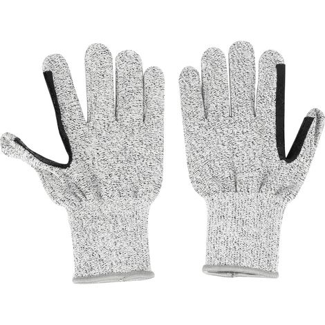 Schnittfeste Handschuhe, Schutzklasse 5 (hppe), 13-punkt-schnittschutz, Silikagel, Meliertes Grau, Handschutz