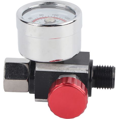 Luftdruckregler 0–10 Bar, Ventil Aus Aluminiumlegierung, 1/4 Bspp-einlass/auslass, Silberfarben
