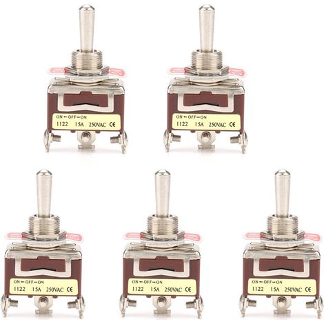 Ein-aus-ein-wippschalter, 3 Positionen, 3 Pins, 12 Mm, 15 A, 250 V Wechselstrom