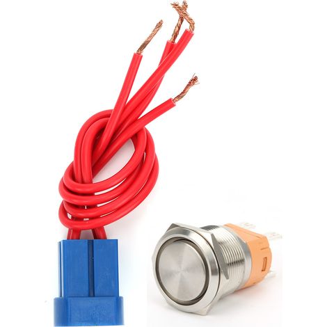 22-mm-metall-drucktaster, 20 A, 250 V Wechselstrom, Mit 4-poligem Sockel Und Automatischer Verriegelung