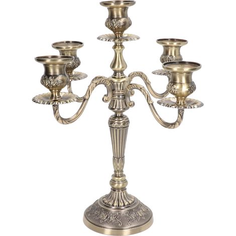 Eleganter Und Dekorativer Kerzenhalter Aus Zinklegierung Im Retro-stil Für Esstisch, Kaminsims Oder Hochzeit