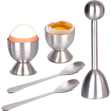 Eierschalenschneider-set Aus Edelstahl Mit Ständer, Für Die Küche, Schneidwerkzeug-set Inklusive Messern Und Utensilien.