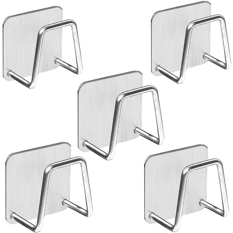 Set Mit 5 Robusten Küchenschwammhaltern Aus Edelstahl