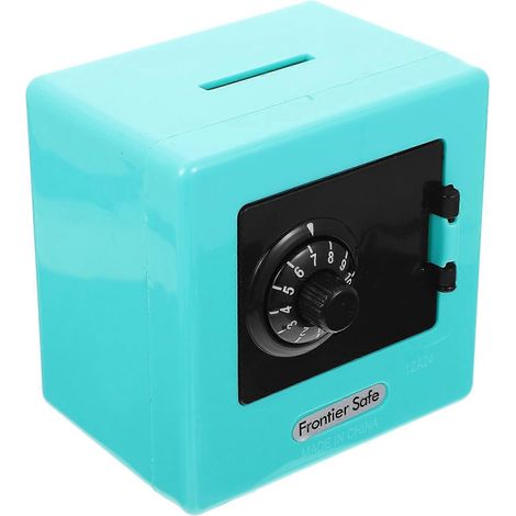 Mini-heimtresor Für Kinder, Spardose Mit Zahlenschloss, Kleiner Kunststofftresor Für Geld – 8,7 X 8,7 X 7,7 Cm – Grün