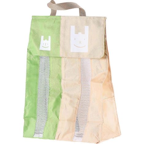 Hängender Müllbeutelhalter Mit Zwei Einschüben, Für Küche Und Bad (fruchtgrün) – 33,50 X 11,00 X 23,50 Cm – Grün