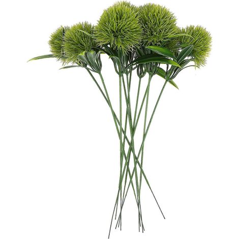 Set Mit 10 Realistischen Künstlichen Löwenzahnblüten Für Blumendekorationen. Künstliche Löwenzahnblüten. – 25,00 X 3,50 X 3,50 Cm – Grün
