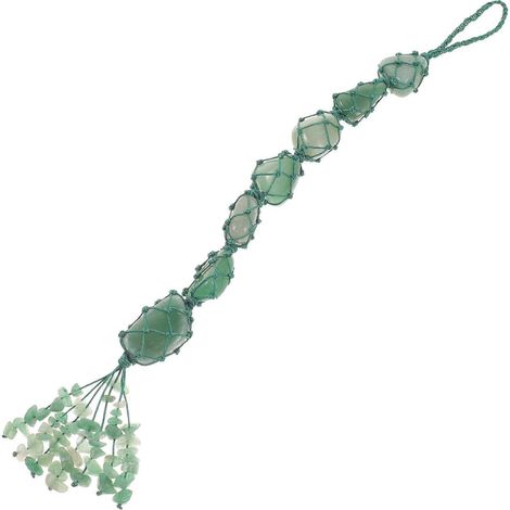 Hängende Auto-rückspiegel-wanddekoration Aus Kristallstein – 26 X 5 Cm – Grün