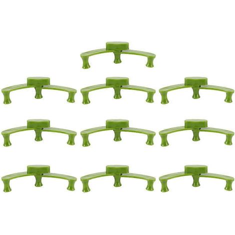 Set Mit 10 Verstellbaren Astklemmen Für Pflanzen, Wiederverwendbare Astklemmen Und -zieher Für Den Garten. – 12,00 X 3,50 X 1,50 Cm – Grün