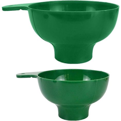 Set Mit 2 Weithals-gewürztrichtern Aus Kunststoff Für Einmachgläser Und Konfitüren. – 16,30 X 12,10 X 7,60 Cm – Grün