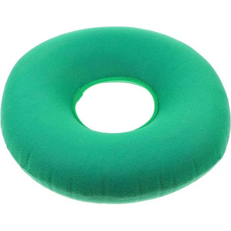 Aufblasbares Stuhlkissen, Kissen, Luftpumpe, Hämorrhoidenkissen, Ring – 35 X 35 X 4 Cm – Grün