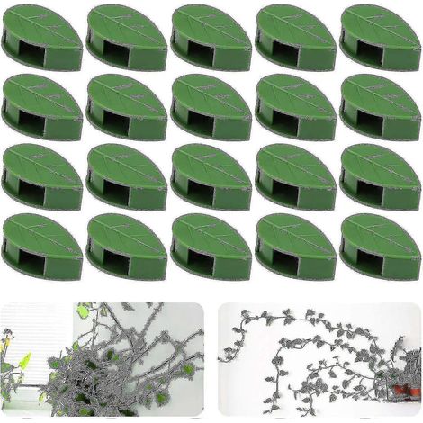50 Unsichtbare, Selbstklebende Pflanzenclips Für Kletterpflanzen An Wänden, Kompatibel Mit Drahtbefestigungen. – 100 Stück