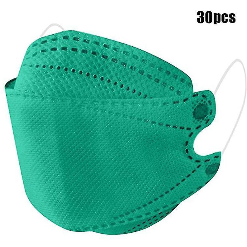 Einweg-gesichtsmasken Für Kinder, Einfarbig, 10/30/50 Stück, Fischförmig, Vollständiger Gesichtsschutz, Grün