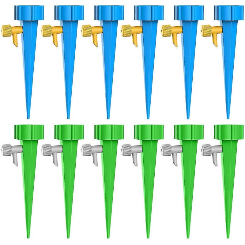 12-teiliges Tropfbewässerungsset Mit Ventilen, Einstellbares Automatisches Bewässerungssystem Für Pflanzen, Garten, Innen- Und Außenbereich.