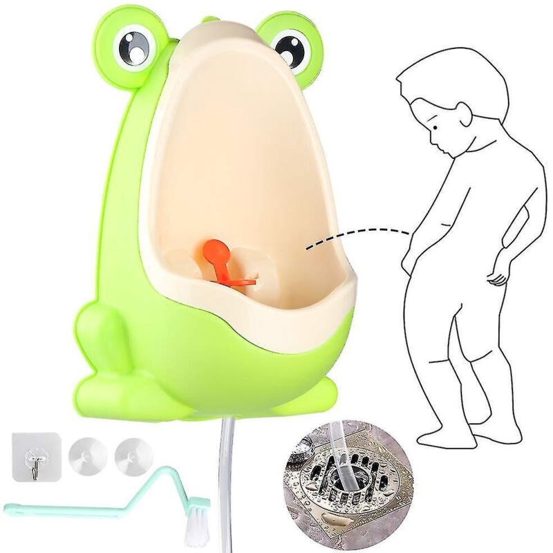 Töpfchentraining-urinal In Froschform Mit Abflussrohr, Für Jungen Und Kinder. Lustiges Ziel.