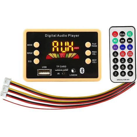 12v Usb Mp3-player-decodermodul Für Autos Mit Fernbedienung, Fm-radio Und Usb-aux-eingang