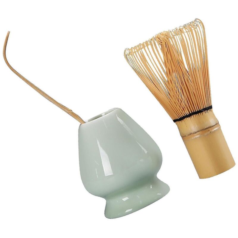 Matcha-geschenkset Aus Keramik, Matcha-besenhalter, Matcha-zeremonie-set, Bamboogreen
