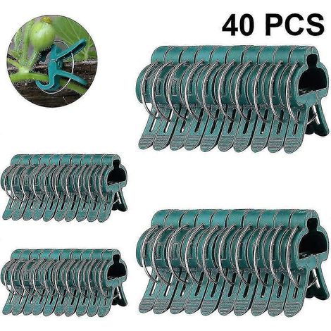 40 Pflanzenclips, Tomatenclips Und Stützen Für Gartenpflanzen, Clips Für Kletterpflanzen, Rankenclips Zum Begradigen.