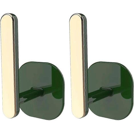 Set Mit 2 Wandmontierten Handtuchhaltern Mit Haken Und Kleiderbügel – Küchenaccessoires – 14 X 7,1 Cm – Grün