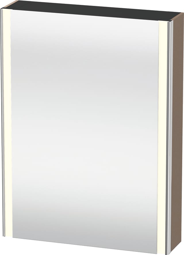 Duravit Universal-Spiegelschrank XSquare 60x15,5x80cm, 1 Tür, LED, Anschl re, lei