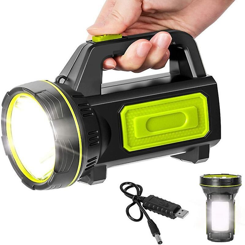 Extrem Leistungsstarke, Per Usb Wiederaufladbare Led-taschenlampe (135.000 Lumen), 6.000 Mah Akku, Seitenbeleuchtung, Wasserdicht – Ideal Für Notfälle, Wandern, Camping Und Jagen.
