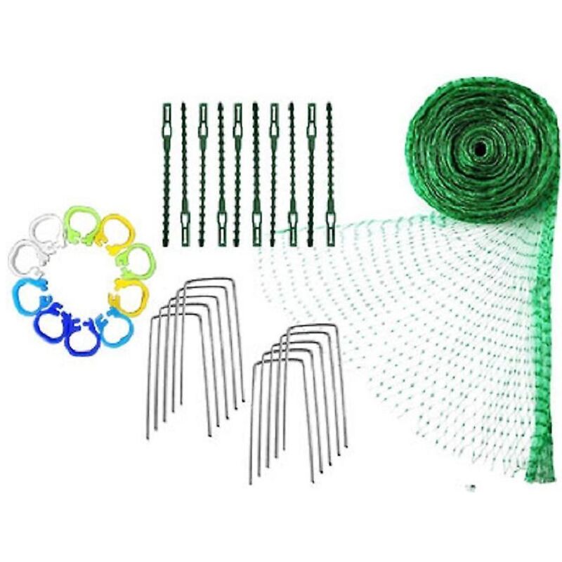 Gartenvogelnetz 4 M X 10 M Mit 10 U-förmigen Heringen, 10 Fußringen Und 10 Kabelbindern