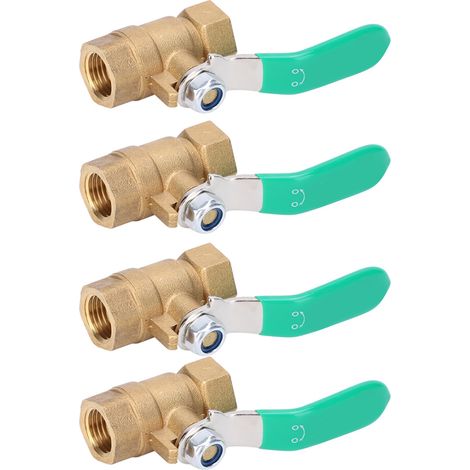 4-teiliges Kugelventil Mit 1/4-zoll-innengewinde, Dickwandiges Messing Für Sanitär- Und Wasserleitungssysteme