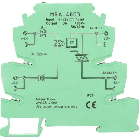 Mra 48d3 Ultradünnes 6,2-mm-halbleiterrelaismodul, 4–32 V Dc Ac-eingang