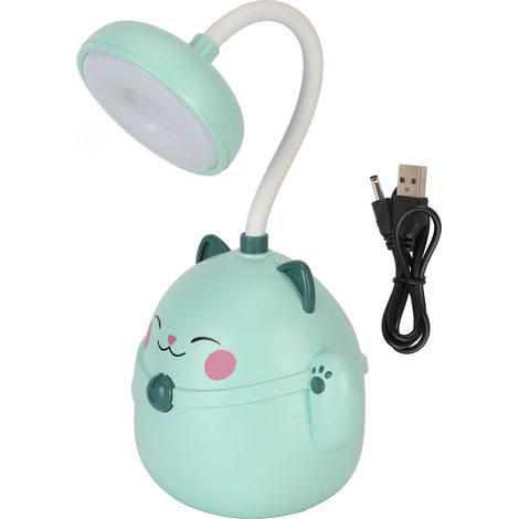 Tragbare, Faltbare Schreibtischlampe, Sanftes Led-licht, Usb-aufladbar, Ideal Zum Lesen Und Zum Schutz Der Augen, Niedliches Grünes Design.