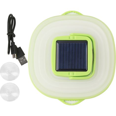 Led-solarleuchte Für Den Außenbereich Mit Grünem Rahmen, 3 Helligkeitsstufen, Schutzart Ip65 Für Camping Und Innenräume