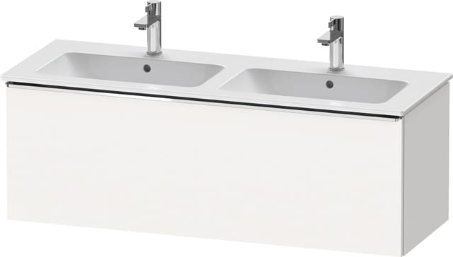 Duravit Waschtischunterschrank D-Neo 128x46,2x44cm, 1 Ausz., wandhängend, chr/we ma