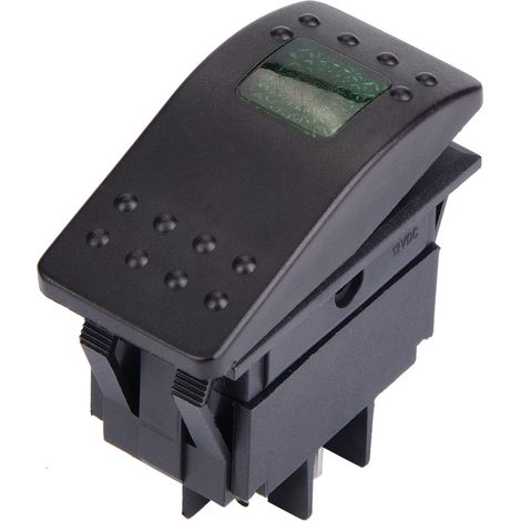 5-teiliger 4-poliger 12-v-gleichstrom-wippschalter Mit Led-anzeige Für Auto, Boot, Wohnmobil (grün)