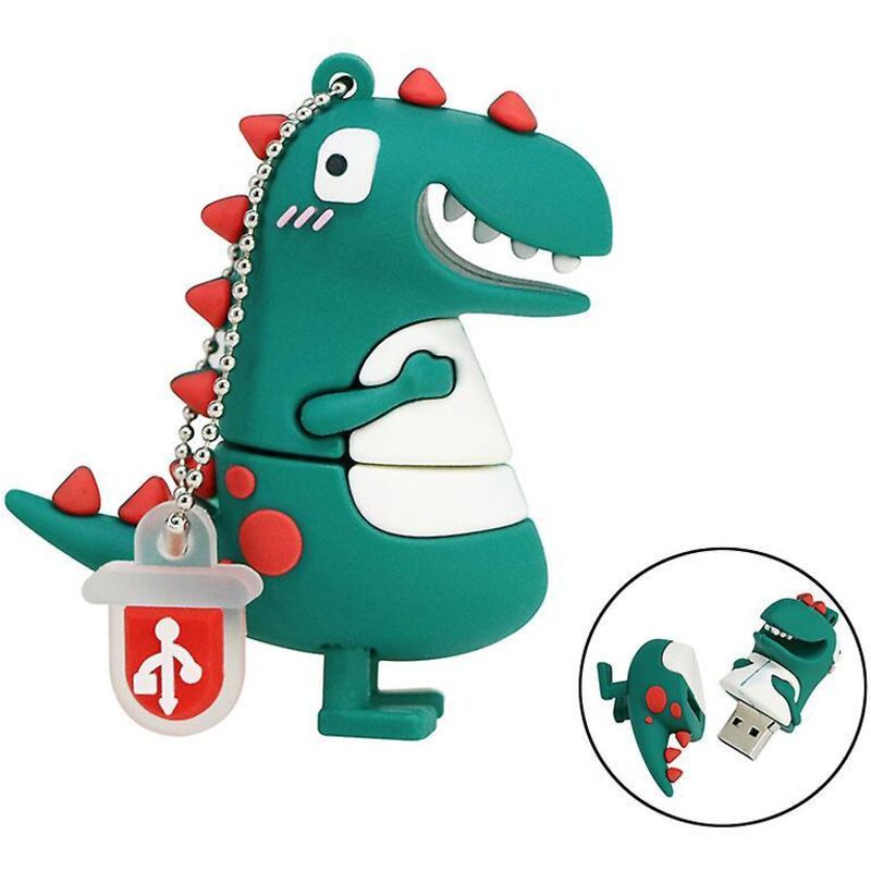 Tragbarer 64-gb-usb-stick In Form Eines Niedlichen Cartoon-dinosauriers (usb 2.0)