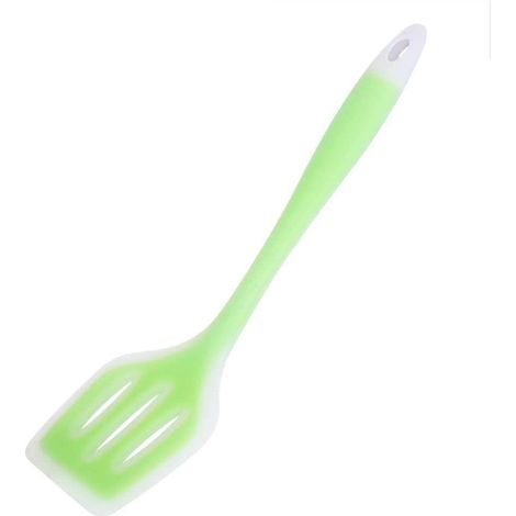 Hitzebeständiger Silikonspatel Mit Perforiertem Design Und Ergonomischem Griff Für Antihaftbeschichtetes Kochen Und Backen.