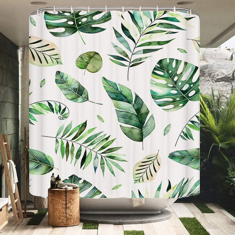 Wasserdichter Und Schimmelresistenter Duschvorhang Aus Polyester Mit 3d-effekt Und Haken – 180 X 180 Cm