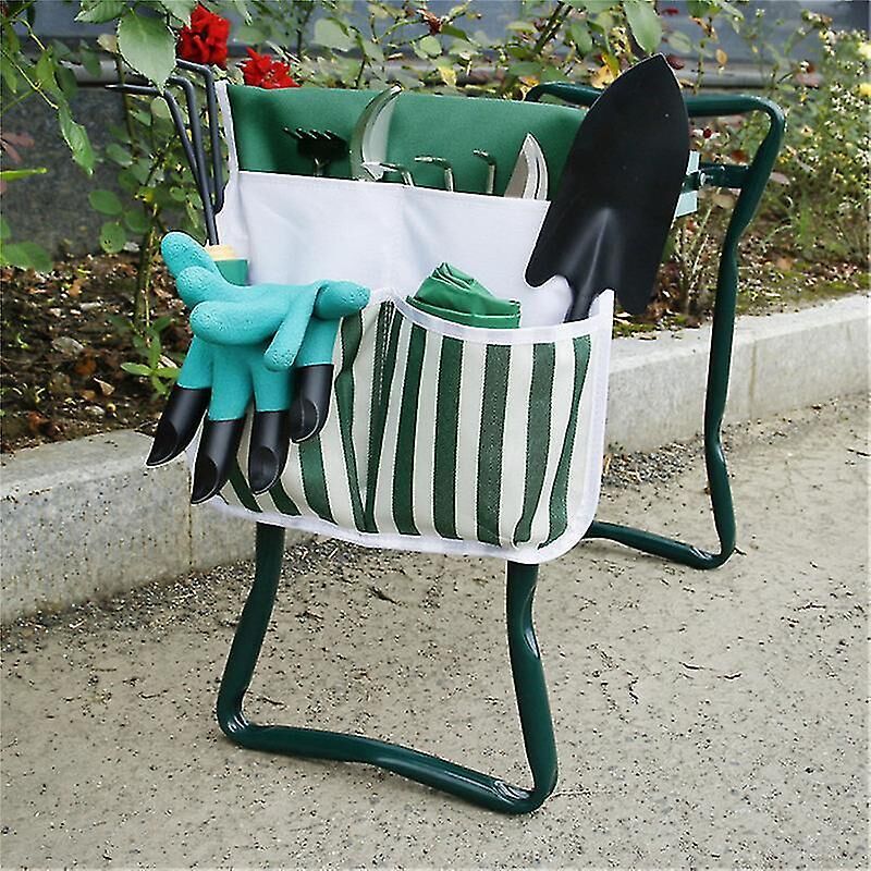 Tragbare Werkzeugtasche Aus Oxford-material Für Gartenkniekissen – Grün, 32 X 31,5 Cm